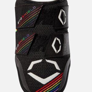 Double Strap, Evoshield X-SRZ Pride Baseball Batters Elbow Guard, Black, Large